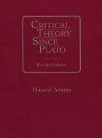 Critical theory since Plato /
