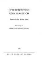 Interpretation und Vergleich : Festschrift für Walter Pabst /