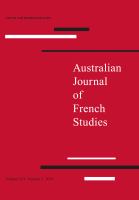 Australian journal of French studies.