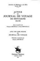 Autour du Journal de voyage de Montaigne, 1580-1980 : actes /
