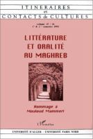 Littérature & oralité au Maghreb : hommage à Mouloud Mammeri /