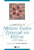 A companion to medieval English literature and culture, c.1350-c.1500 /