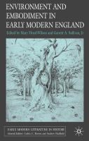 Environment and embodiment in early modern England /