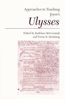 Approaches to teaching Joyce's Ulysses /