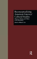 Reconceptualizing American literary/cultural studies : rhetoric, history, and politics in the humanities /