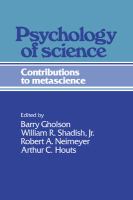 Psychology of science : contributions to metascience /