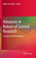 Advances in nature of science research : / concepts and methodologies
