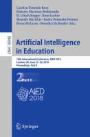 Artificial Intelligence in Education 19th International Conference, AIED 2018, London, UK, June 27–30, 2018, Proceedings, Part II /