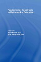 Fundamental constructs in mathematics education /