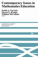 Contemporary issues in mathematics education /