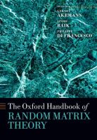 The Oxford handbook of random matrix theory /