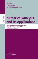 Numerical analysis and its applications third international conference, NAA 2004, Rousse, Bulgaria, June 29-July 3, 2004 : revised selected papers /