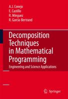 Decomposition techniques in mathematical programming : engineering and science applications /