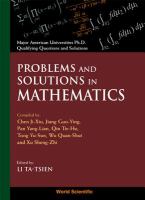 Problems and solutions in mathematics /