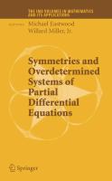 Symmetries and overdetermined systems of partial differential equations /
