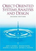 Object-oriented systems analysis and design /