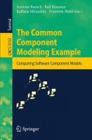 The common component modeling example comparing software component models /