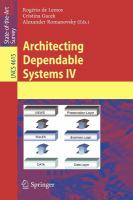 Architecting dependable systems IV