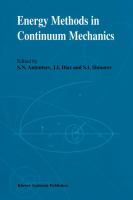 Energy methods in continuum mechanics : proceedings of the Workshop on Energy Methods for Free Boundary Problems in Continuum Mechanics, held in Oviedo, Spain, March 21-23, 1994 /