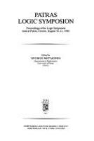 Patras Logic Symposion : proceedings of the Logic Symposion held at Patras, Greece, August 18-22, 1980 /