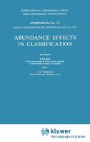 Abundance effects in classification /