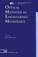 Optical methods in engineering metrology /