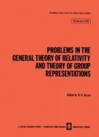 Problems in the general theory of relativity and theory of group representations /