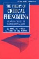 The Theory of critical phenomena : an introduction to the renormalization group /