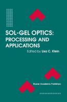 Sol-gel optics : processing and applications /