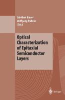 Optical characterization of epitaxial semiconductor layers /