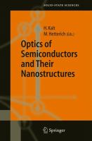 Optics of semiconductors and their nanostructures /