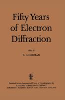Fifty years of electron diffraction /