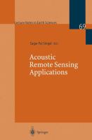 Acoustic remote sensing applications /