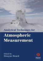 Analytical techniques for atmospheric measurement /