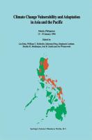 Climate change vulnerability and adaptation in Asia and the Pacific : Manila, Philippines, 15-19 January 1996 /