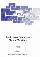 Prediction of interannual climate variations /