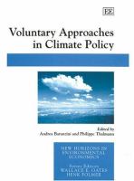 Voluntary approaches in climate policy /