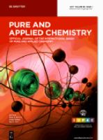 Pure and applied chemistry = Chimie pure et appliqueé.