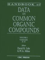 Handbook of data on common organic compounds /