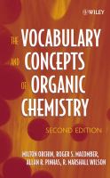 The vocabulary and concepts of organic chemistry /
