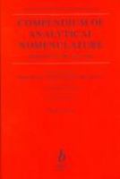 Compendium of analytical nomenclature : definitive rules 1997 /
