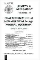 Characterization of metamorphism through mineral equilibria /