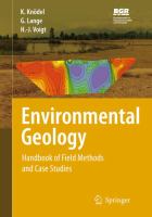 Environmental geology : handbook of field methods and case studies /