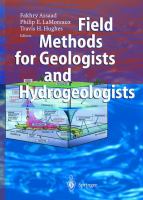Field methods for geologists and hydrogeologists /
