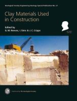 Clay materials used in construction /