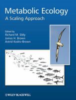 Metabolic ecology a scaling approach /