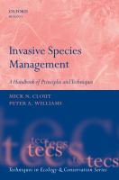 Invasive species management : a handbook of principles and techniques /