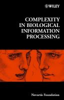 Complexity in biological information processing.