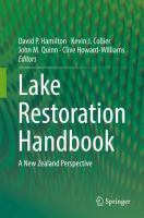 Lake Restoration Handbook A New Zealand Perspective /