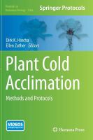 Plant cold acclimation : methods and protocols /